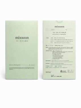 K-Beauty Mixsoon Green Cica Mask Soothing